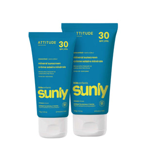 【健康生活精選】ATTITUDE Kids 礦物 Sunscreen 雙件裝|SPF 30 | 海外代購-母嬰護理-FIT MART 香港智能健康及運動生活用品專門店:筋膜槍、瑜伽輔助工具、智能健身設備