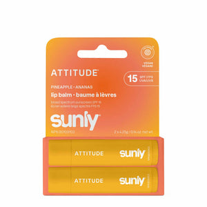 【健康生活精選】ATTITUDE 潤唇膏 雙件裝|SPF 15 | 海外代購-防曬及曬後護理-FIT MART 香港智能健康及運動生活用品專門店:筋膜槍、瑜伽輔助工具、智能健身設備