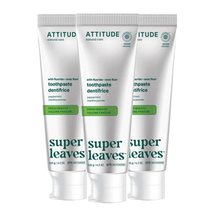 【健康生活精選】ATTITUDE Fluoride 牙膏 3|Pack | 海外代購-口腔護理-FIT MART 香港智能健康及運動生活用品專門店:筋膜槍、瑜伽輔助工具、智能健身設備
