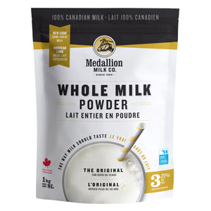 Medallion 加拿大全脂奶粉 3.25% 乳脂|可沖調約8L牛奶 (1kg) 產品圖片 1-Fitmart 加拿大直送健康選品