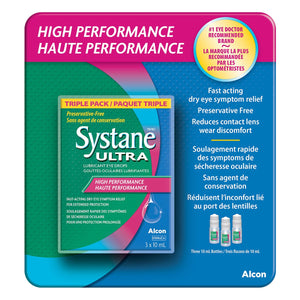 Systane Ultra 無防腐劑快速乾眼滴眼液 (10mL x 3樽)-Eye Drops-FIT MART 香港智能健康及運動生活用品專門店:筋膜槍、瑜伽輔助工具、智能健身設備