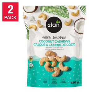 Elan 有機椰子腰果 無麩質 (550g x 2包) 產品圖片 1-Fitmart 加拿大直送健康選品