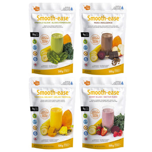 Happy Yak Smooth-ease 純素凍乾水果蔬菜 Smoothie 粉 4款口味 (500g x 4包) 產品圖片 1-Fitmart 加拿大直送健康選品