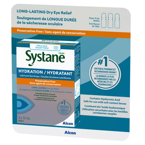 Systane Hydration 長效滋潤乾眼滴眼液 (10mL x 3樽)-Eye Drops-FIT MART 香港智能健康及運動生活用品專門店:筋膜槍、瑜伽輔助工具、智能健身設備