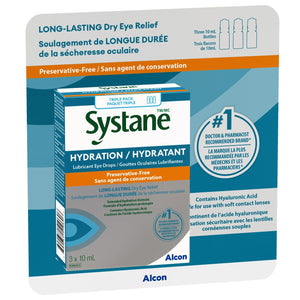Systane Hydration 長效滋潤乾眼滴眼液 (10mL x 3樽)-Eye Drops-FIT MART 香港智能健康及運動生活用品專門店:筋膜槍、瑜伽輔助工具、智能健身設備