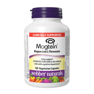 Webber Naturals Magtein® L-蘇糖酸鎂素食膠囊 (100粒)-Supplements-FIT MART 香港智能健康及運動生活用品專門店:筋膜槍、瑜伽輔助工具、智能健身設備