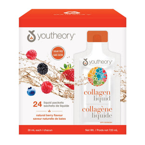 Youtheory Liquid Collagen 液體膠原蛋白 Verisol 莓味 (30ml x 24包) | 海外代購-Supplements-FIT MART 香港智能健康及運動生活用品專門店:筋膜槍、瑜伽輔助工具、智能健身設備