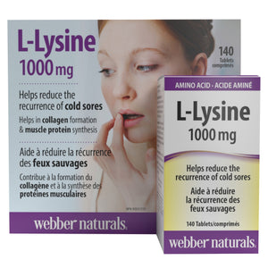 Webber Naturals L-Lysine 賴氨酸 1000mg (140片 x 2樽) | 海外代購-Supplements-FIT MART 香港智能健康及運動生活用品專門店:筋膜槍、瑜伽輔助工具、智能健身設備
