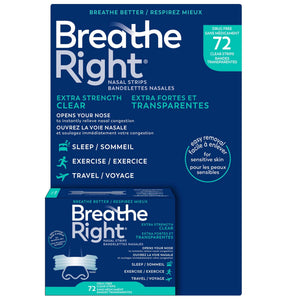 Breathe Right 特強透明通鼻貼 敏感肌適用 (72片) | 海外代購-Medicines-FIT MART 香港智能健康及運動生活用品專門店:筋膜槍、瑜伽輔助工具、智能健身設備