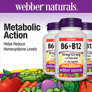 Webber Naturals 維他命B6 + B12 + 葉酸膠囊 (120粒 x 3樽) | 海外代購-Supplements-FIT MART 香港智能健康及運動生活用品專門店:筋膜槍、瑜伽輔助工具、智能健身設備