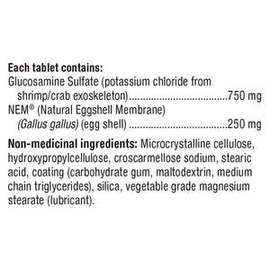 Webber Naturals 葡萄糖胺 + NEM® 天然蛋殼膜片 (60片 x 2樽)-Supplements-FIT MART 香港智能健康及運動生活用品專門店:筋膜槍、瑜伽輔助工具、智能健身設備
