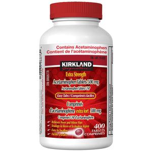 Kirkland Signature 特強撲熱息痛 500mg 止痛退燒片 (400片)-Medicines-FIT MART 香港智能健康及運動生活用品專門店:筋膜槍、瑜伽輔助工具、智能健身設備