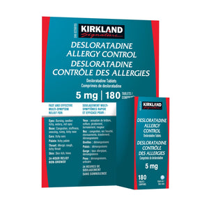 Kirkland Signature Desloratadine 24小時非嗜睡抗敏片 5mg (180片) | 海外代購-Medicines-FIT MART 香港智能健康及運動生活用品專門店:筋膜槍、瑜伽輔助工具、智能健身設備