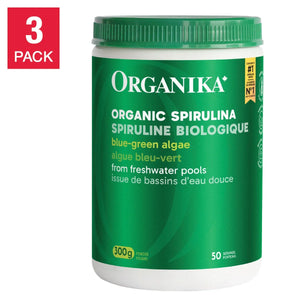 Organika 有機螺旋藻粉 (藍綠藻) 300g x 3樽裝 (超級食物) | 海外代購-Smoking Cessation-FIT MART 香港智能健康及運動生活用品專門店:筋膜槍、瑜伽輔助工具、智能健身設備