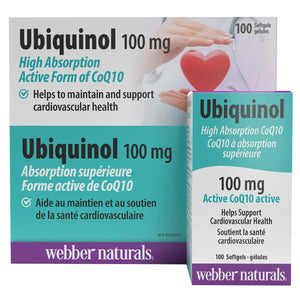 Webber Naturals 活性還原型 Q10 (Ubiquinol) 100mg (200粒 超值套裝) | 海外代購-Supplements-FIT MART 香港智能健康及運動生活用品專門店:筋膜槍、瑜伽輔助工具、智能健身設備
