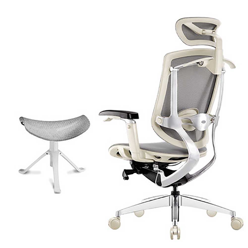 Ergoup T1 Ergonomic Neck Bracket Reclining Office Chair (footrest
