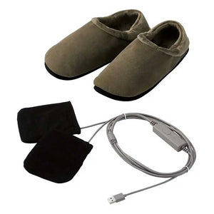 ECLEAR日本Warm保溫發熱電熱拖鞋 (綠色|中碼)-按摩用品-FIT MART 香港智能健康及運動生活用品專門店:筋膜槍、瑜伽輔助工具、智能健身設備