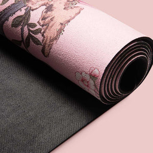 sugarmat Chinoiserie Collection麂皮絨專業瑜伽墊 (3mm厚|粉色蒲葦)-瑜伽用品-FIT MART 香港智能健康及運動生活用品專門店:筋膜槍、瑜伽輔助工具、智能健身設備