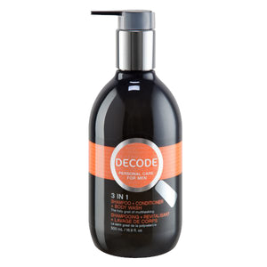 【日常健康生活】Hush Brands Decode Personal Care For Men 3｜in｜1 洗頭水, 護髮素 & 沐浴露｜500ml | 海外代購-洗頭及沐浴護理-FIT MART 香港智能健康及運動生活用品專門店：筋膜槍、瑜伽輔助工具、智能健身設備