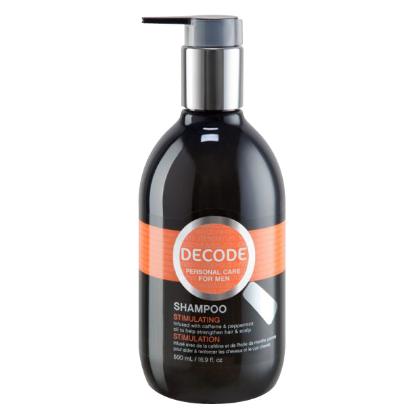 【日常健康生活】Hush Brands Decode Personal Care for Men Stimulating 洗頭水｜500ml | 海外代購-頭髮護理-FIT MART 香港智能健康及運動生活用品專門店：筋膜槍、瑜伽輔助工具、智能健身設備