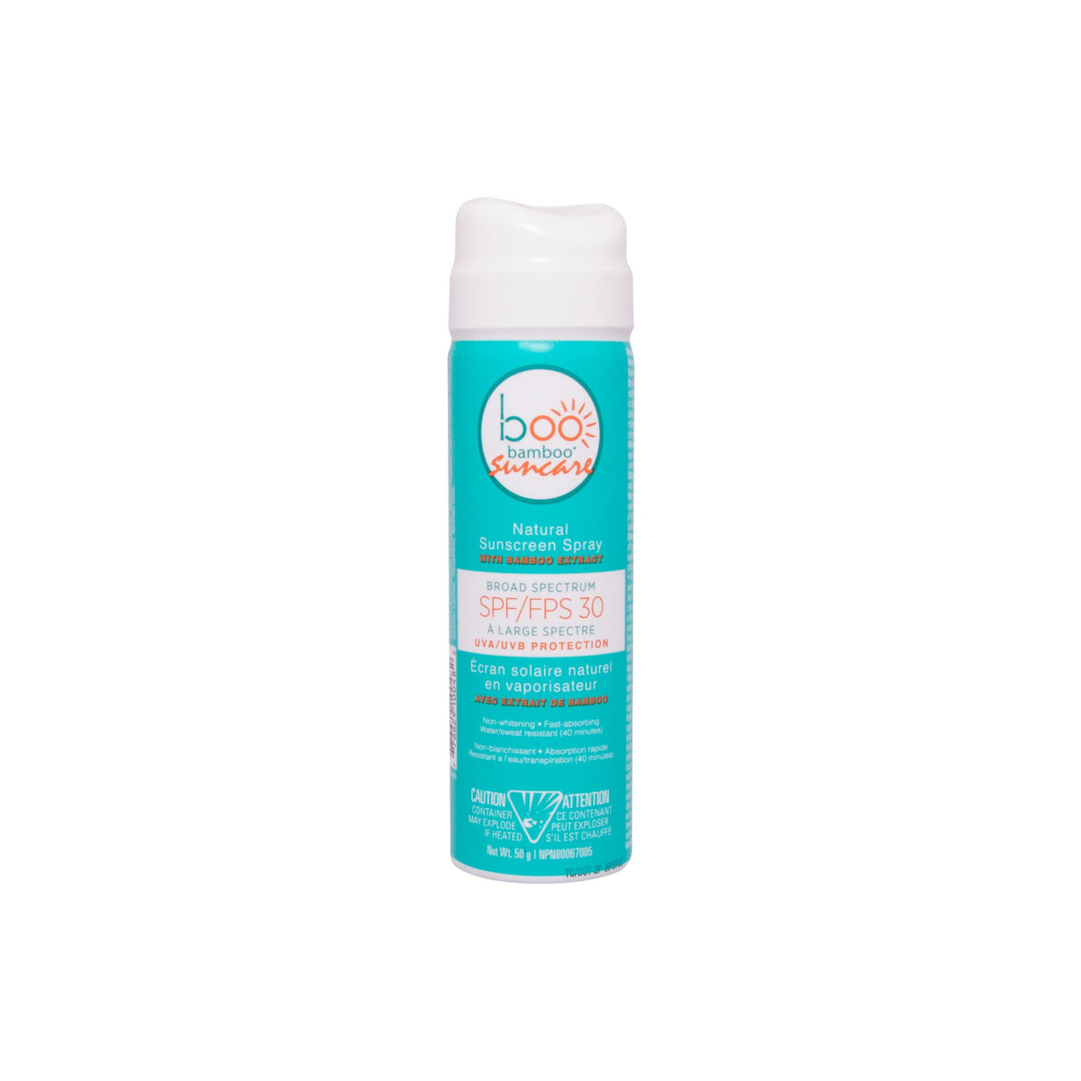 【日常健康生活】Hush Brands Boo 竹纖維 SPF 30 天然 礦物 防曬噴霧 50g Mini | 海外代購-防曬及曬後護理-FIT MART 香港智能健康及運動生活用品專門店：筋膜槍、瑜伽輔助工具、智能健身設備