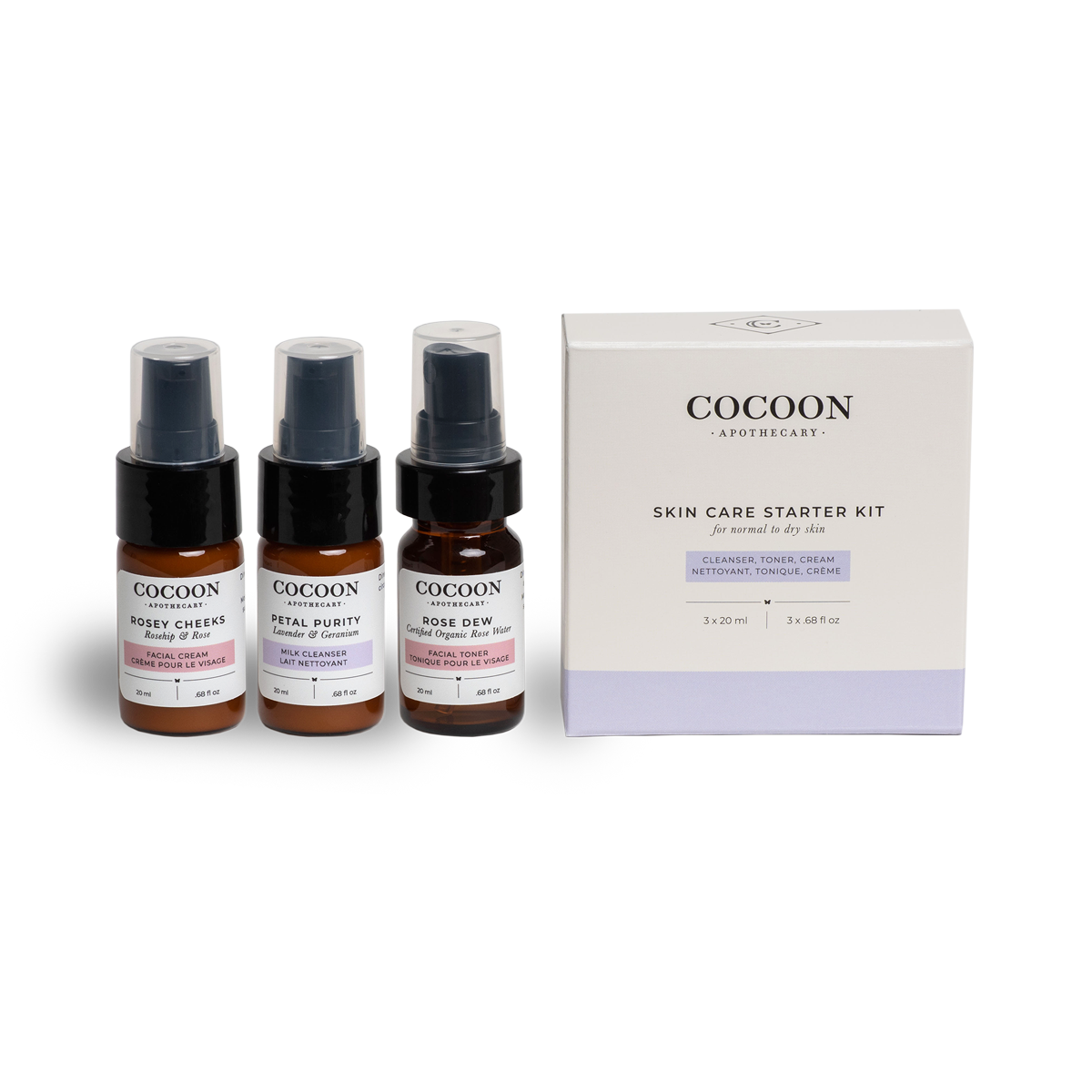 Cocoon Apothecary Skin Care 入門套裝 for Normal to Dry Skin｜日常生活及個人護理 | 海外代購-護膚及個人護理用品-FIT MART 香港智能健康及運動生活用品專門店：筋膜槍、瑜伽輔助工具、智能健身設備