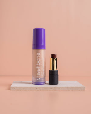 Cheekbone Beauty Illuminating Primer Gel & Hydrating 潤唇膏 Set｜Dewy 兩件套裝 in Golden Light｜日常生活及個人護理 | 海外代購-潤唇膏-FIT MART 香港智能健康及運動生活用品專門店：筋膜槍、瑜伽輔助工具、智能健身設備