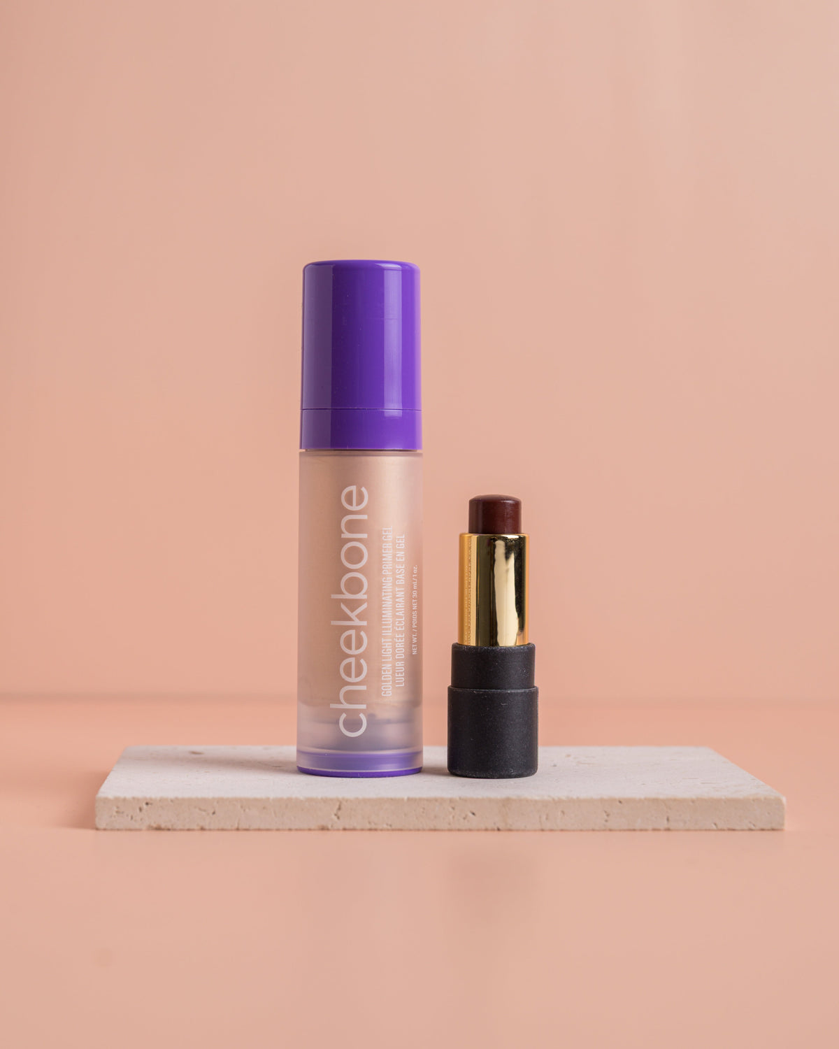 Cheekbone Beauty Illuminating Primer Gel & Hydrating 潤唇膏 Set｜Dewy 兩件套裝 in Golden Light｜日常生活及個人護理 | 海外代購-潤唇膏-FIT MART 香港智能健康及運動生活用品專門店：筋膜槍、瑜伽輔助工具、智能健身設備