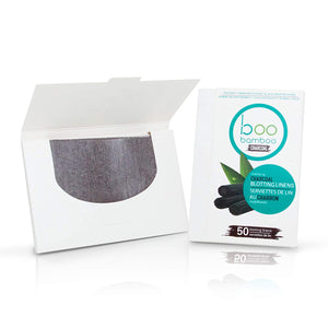 【日常健康生活】Hush Brands Boo 竹纖維 Mattifying Charcoal Blotting Linens｜50ct | 海外代購-個人護理配件-FIT MART 香港智能健康及運動生活用品專門店：筋膜槍、瑜伽輔助工具、智能健身設備