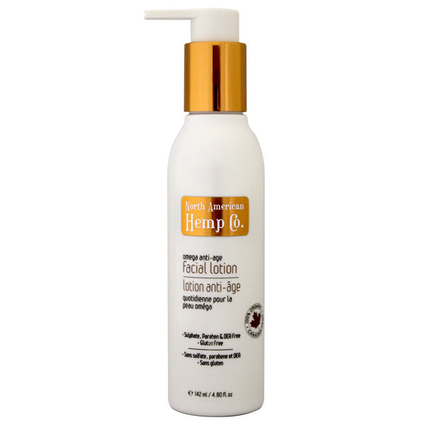 【日常健康生活】Hush Brands North American Hemp Co. Omega Anti｜Aging Facial Lotion｜142ml 護膚及個人護理用品 | 海外代購-護膚及個人護理用品-FIT MART 香港智能健康及運動生活用品專門店：筋膜槍、瑜伽輔助工具、智能健身設備