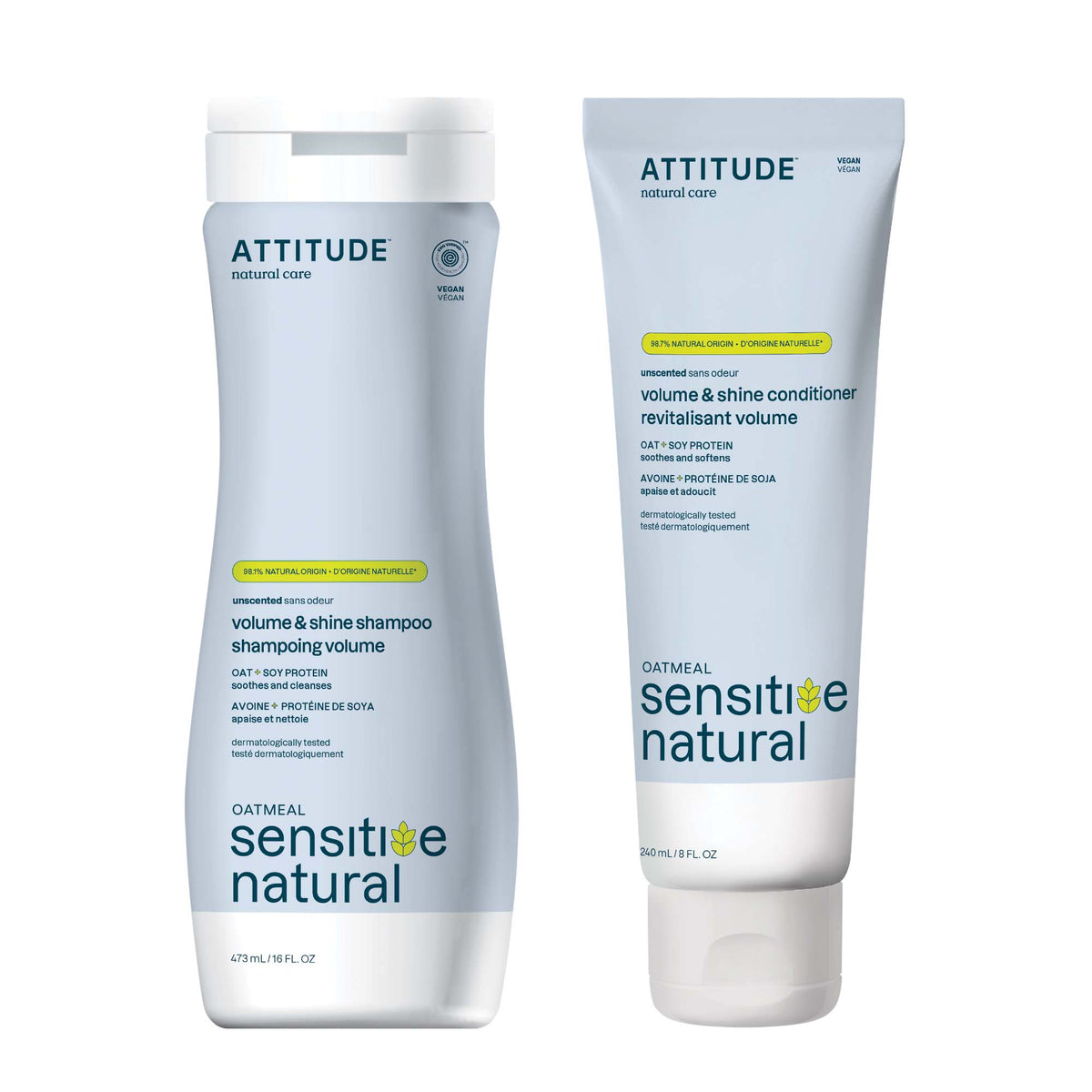 【健康生活精選】ATTITUDE Volumizing Hair 雙件裝｜敏感肌 | 海外代購-頭髮護理-FIT MART 香港智能健康及運動生活用品專門店：筋膜槍、瑜伽輔助工具、智能健身設備