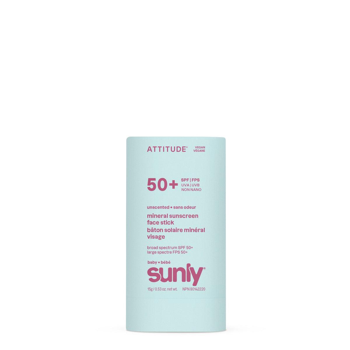 【健康生活精選】ATTITUDE Baby Face 礦物 Sunscreen Stick｜SPF 50 | 海外代購-母嬰護理-FIT MART 香港智能健康及運動生活用品專門店：筋膜槍、瑜伽輔助工具、智能健身設備