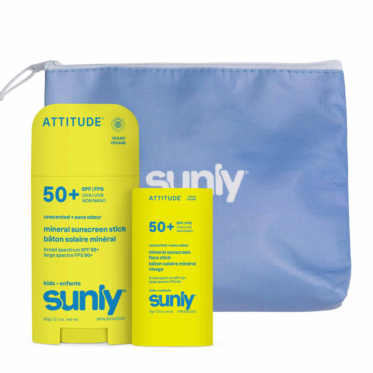 【健康生活精選】ATTITUDE Kids 礦物 Sunscreen Stick 雙件裝 Face & Body｜SPF 50 | 海外代購-母嬰護理-FIT MART 香港智能健康及運動生活用品專門店：筋膜槍、瑜伽輔助工具、智能健身設備