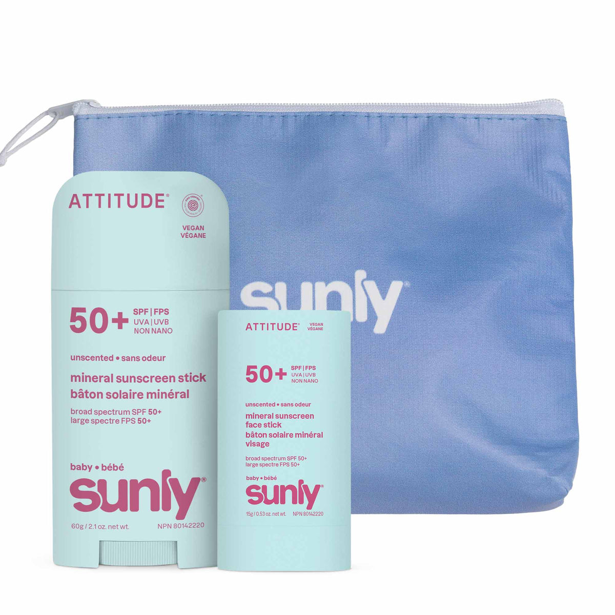 【健康生活精選】ATTITUDE Baby 礦物 Sunscreen Stick 雙件裝 Face & Body｜SPF 50 | 海外代購-母嬰護理-FIT MART 香港智能健康及運動生活用品專門店：筋膜槍、瑜伽輔助工具、智能健身設備