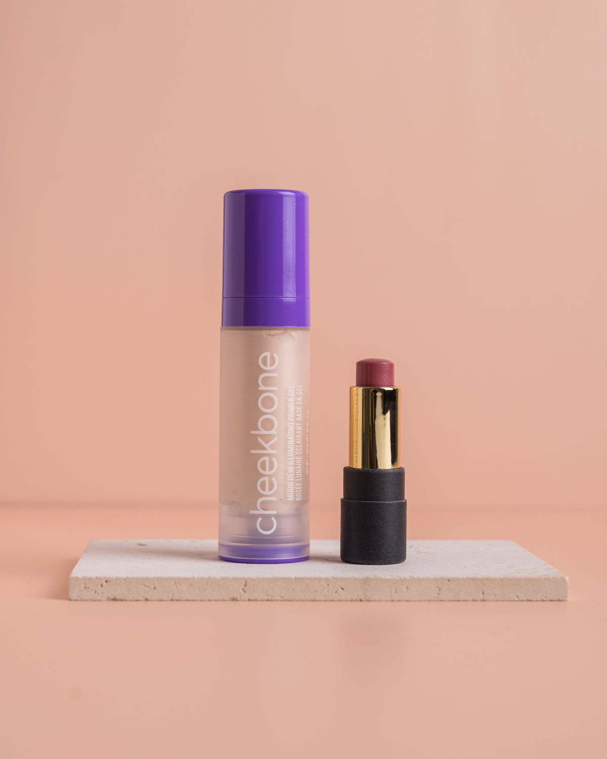 Cheekbone Beauty Illuminating Primer Gel & Hydrating 潤唇膏 Set｜Dewy 兩件套裝 in Moon Dew｜日常生活及個人護理 | 海外代購-潤唇膏-FIT MART 香港智能健康及運動生活用品專門店：筋膜槍、瑜伽輔助工具、智能健身設備