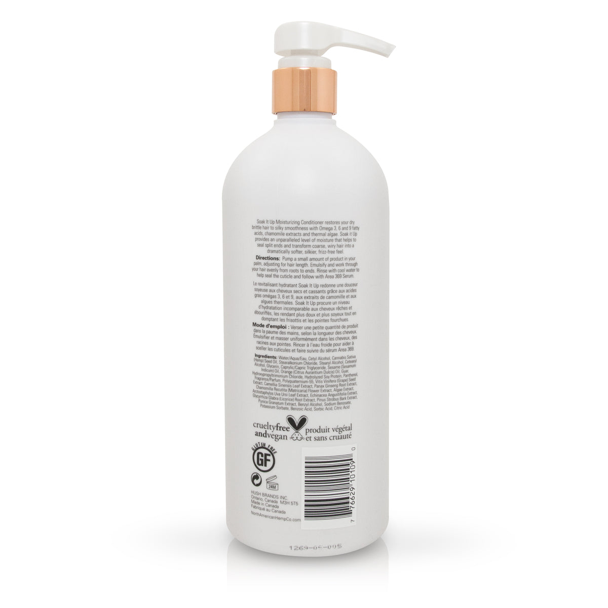 【日常健康生活】Hush Brands North American Hemp Co. Soak It Up｜保濕 護髮素｜1L | 海外代購-頭髮護理-FIT MART 香港智能健康及運動生活用品專門店：筋膜槍、瑜伽輔助工具、智能健身設備
