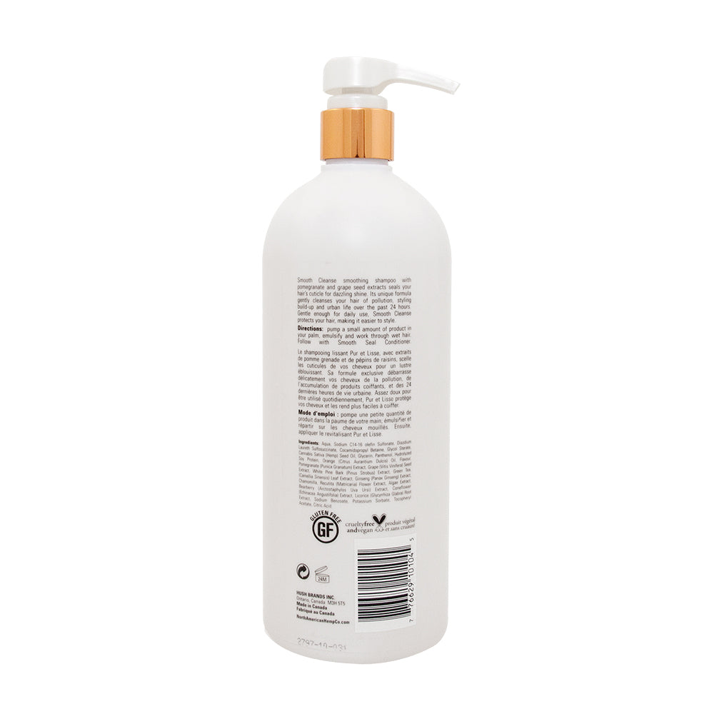 【日常健康生活】Hush Brands North American Hemp Co. Smooth Cleanse｜柔順 洗頭水｜1L | 海外代購-頭髮護理-FIT MART 香港智能健康及運動生活用品專門店：筋膜槍、瑜伽輔助工具、智能健身設備