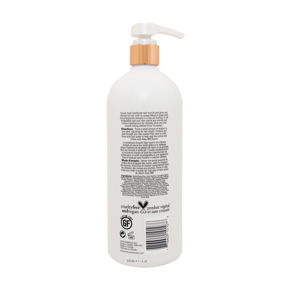【日常健康生活】Hush Brands North American Hemp Co. Smooth Seal｜柔順 護髮素｜1L | 海外代購-頭髮護理-FIT MART 香港智能健康及運動生活用品專門店：筋膜槍、瑜伽輔助工具、智能健身設備