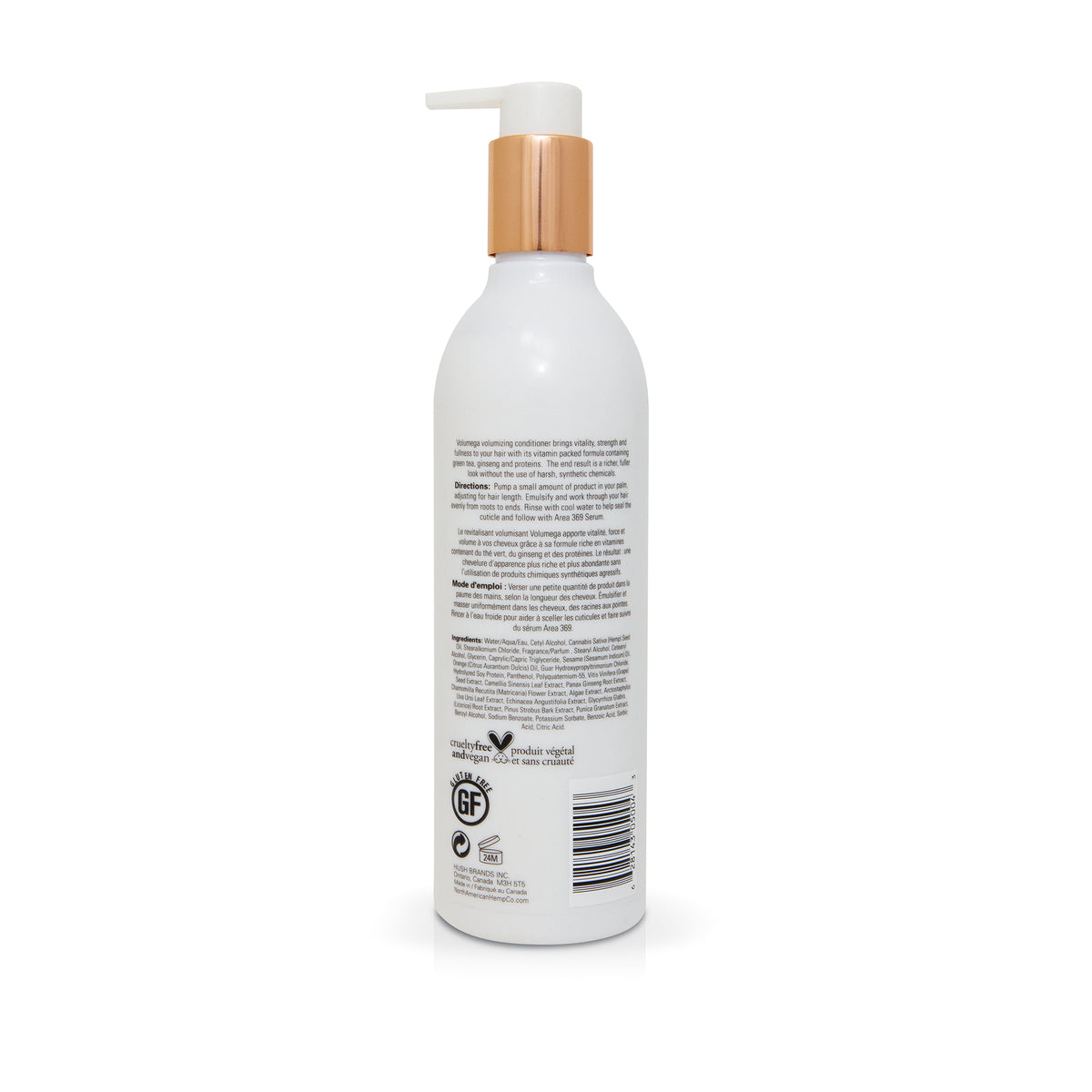 【日常健康生活】Hush Brands North American Hemp Co. Volumega｜豐盈 護髮素｜342ml | 海外代購-頭髮護理-FIT MART 香港智能健康及運動生活用品專門店：筋膜槍、瑜伽輔助工具、智能健身設備