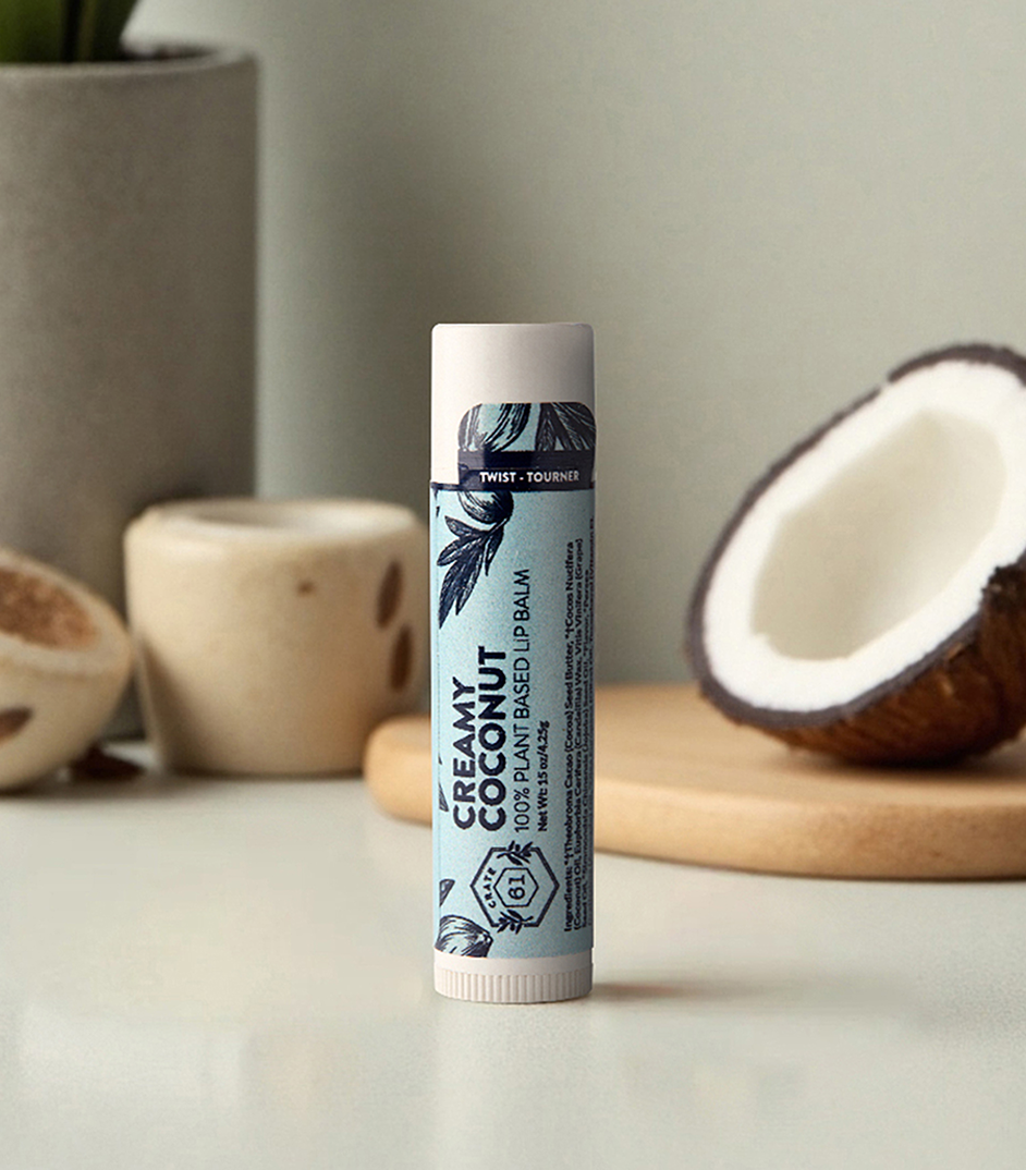 Crate 61 Organics Creamy Coconut 潤唇膏｜日常生活及個人護理 | 海外代購-潤唇膏-FIT MART 香港智能健康及運動生活用品專門店：筋膜槍、瑜伽輔助工具、智能健身設備