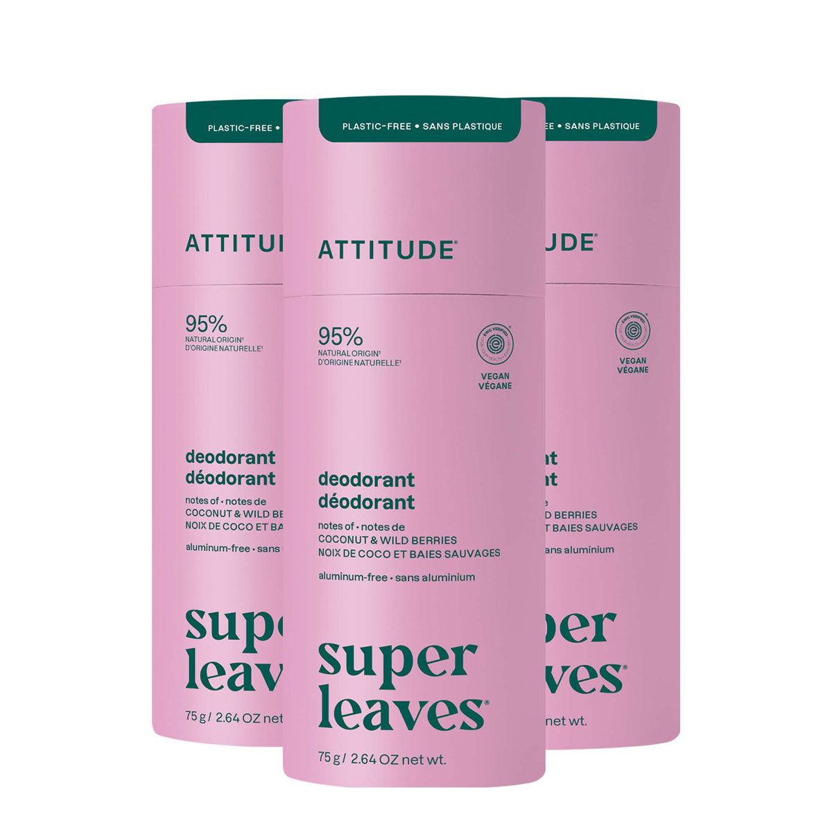 【健康生活精選】ATTITUDE 體香膏 3｜Pack | 海外代購-身體護理-FIT MART 香港智能健康及運動生活用品專門店：筋膜槍、瑜伽輔助工具、智能健身設備