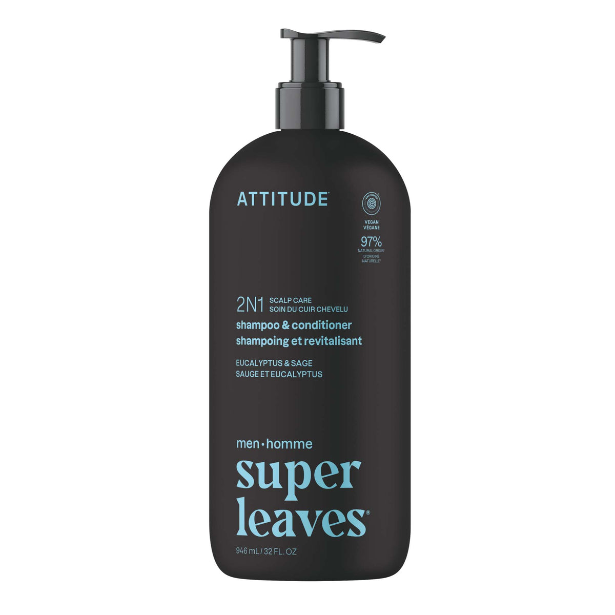 【健康生活精選】ATTITUDE 2｜in｜1 Men 洗頭水 & 護髮素 | 海外代購-頭髮護理-FIT MART 香港智能健康及運動生活用品專門店：筋膜槍、瑜伽輔助工具、智能健身設備