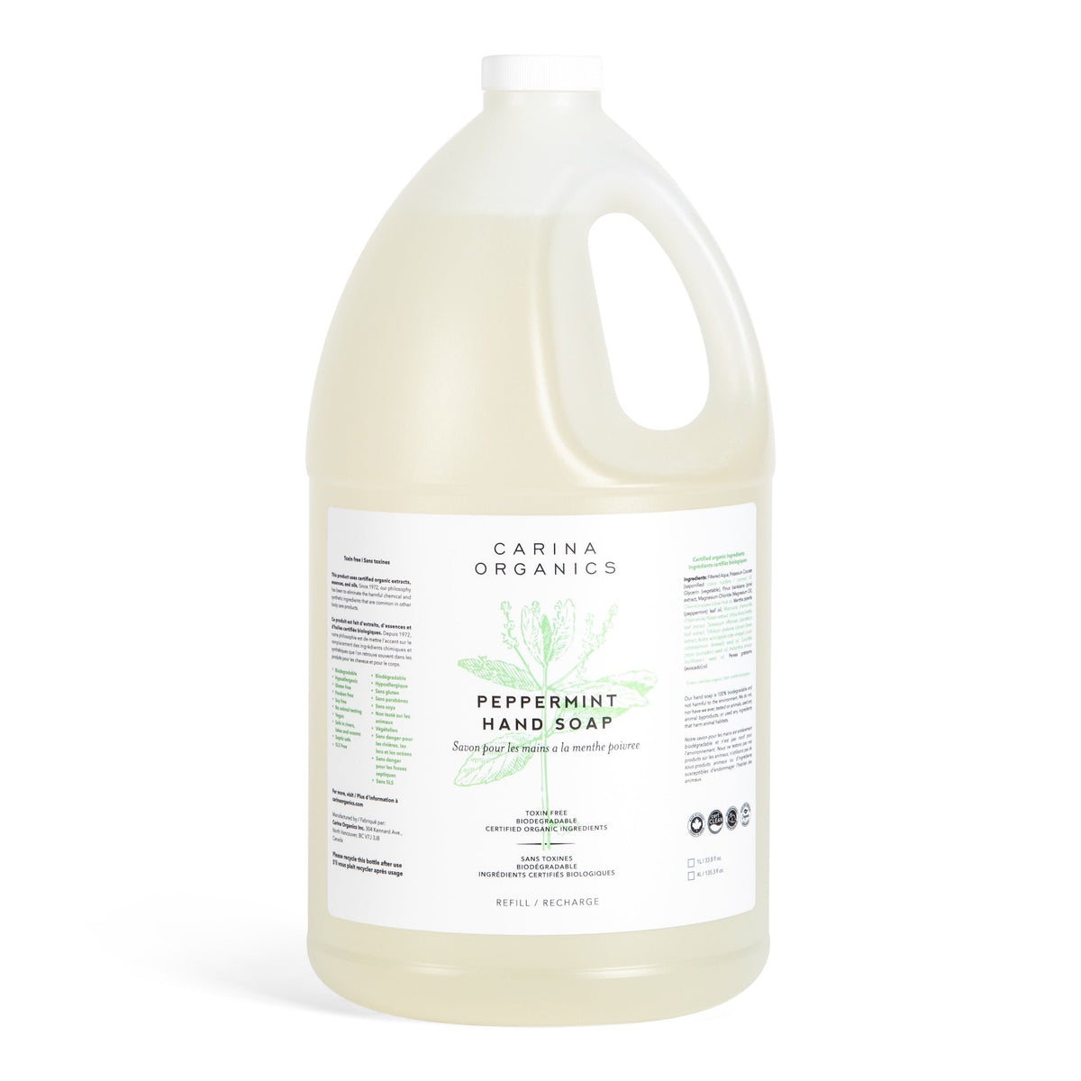 【日常健康生活】Carina Organics 薄荷 Leaf 洗手液 | 海外代購-洗手及潔膚用品-FIT MART 香港智能健康及運動生活用品專門店：筋膜槍、瑜伽輔助工具、智能健身設備