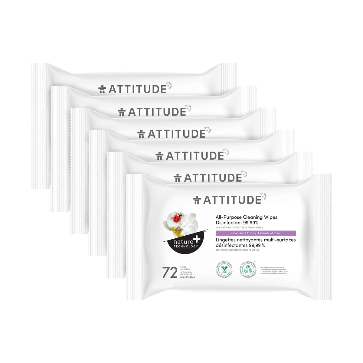 【健康生活精選】ATTITUDE All Purpose 清潔濕巾｜Disinfectant | 海外代購-家用清潔產品-FIT MART 香港智能健康及運動生活用品專門店：筋膜槍、瑜伽輔助工具、智能健身設備