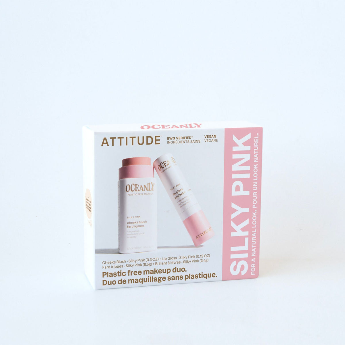 【健康生活精選】ATTITUDE 胭脂 & 唇彩｜雙件裝 Silky Pink | 海外代購-身體護理-FIT MART 香港智能健康及運動生活用品專門店：筋膜槍、瑜伽輔助工具、智能健身設備