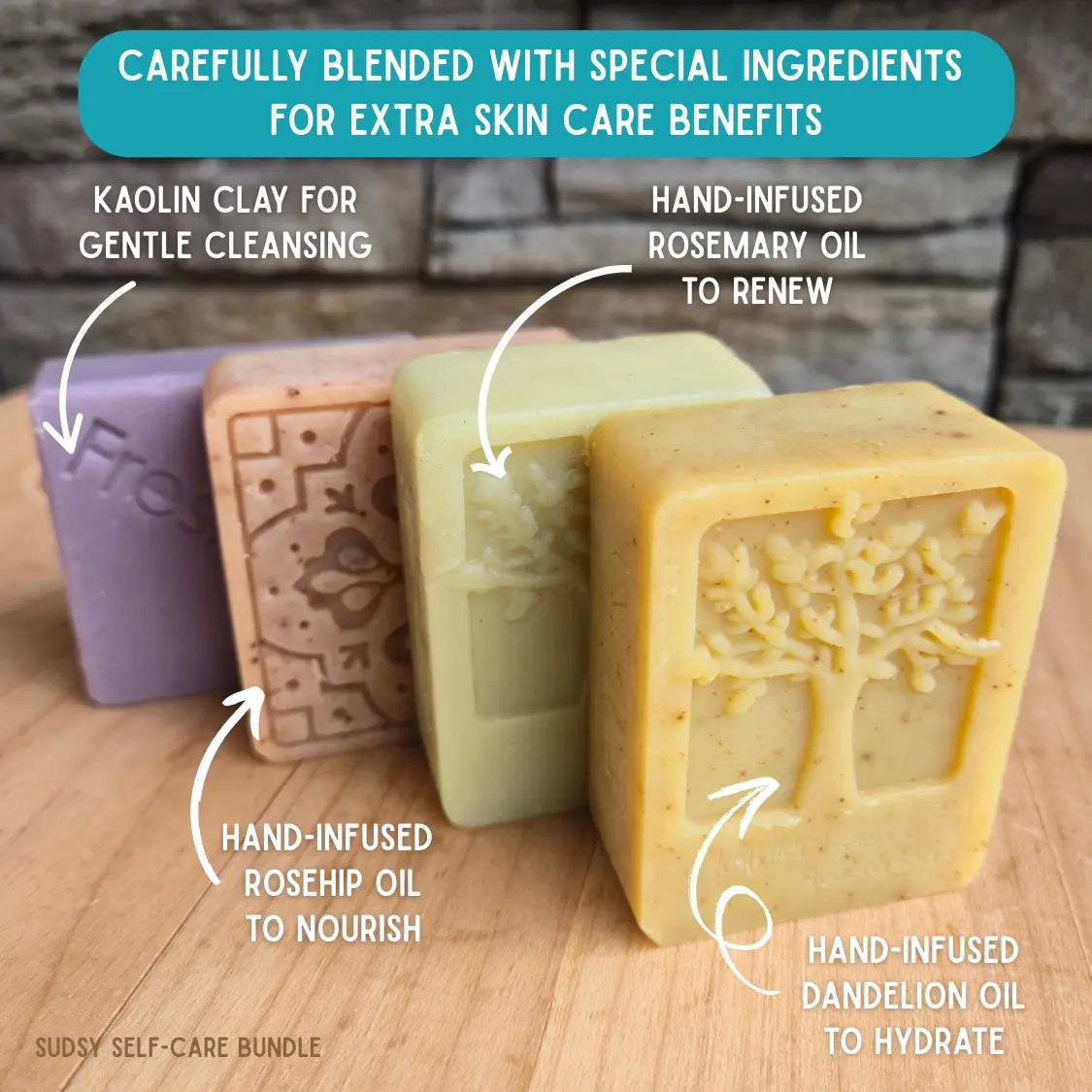 Fresh Suds Soapery Herbal 手工皂套裝｜Self｜Care Ritual (四件裝)｜戶外運動及日常生活 | 海外代購-手工皂套裝-FIT MART 香港智能健康及運動生活用品專門店：筋膜槍、瑜伽輔助工具、智能健身設備
