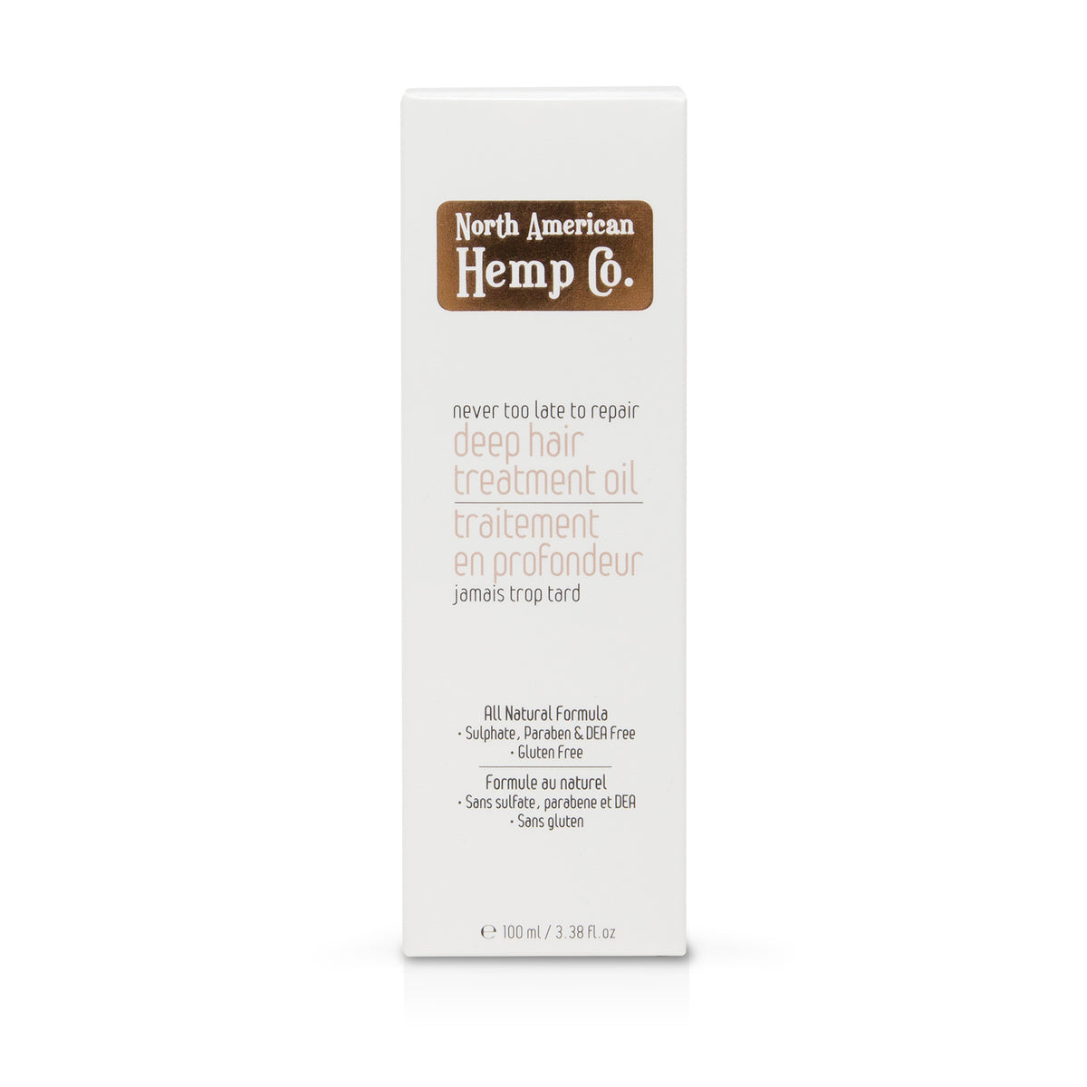 【日常健康生活】Hush Brands North American Hemp Co. Never Too Late to Repair｜Deep Hair Treatment Oil｜100ml 頭髮造型 | 海外代購-頭髮造型-FIT MART 香港智能健康及運動生活用品專門店：筋膜槍、瑜伽輔助工具、智能健身設備