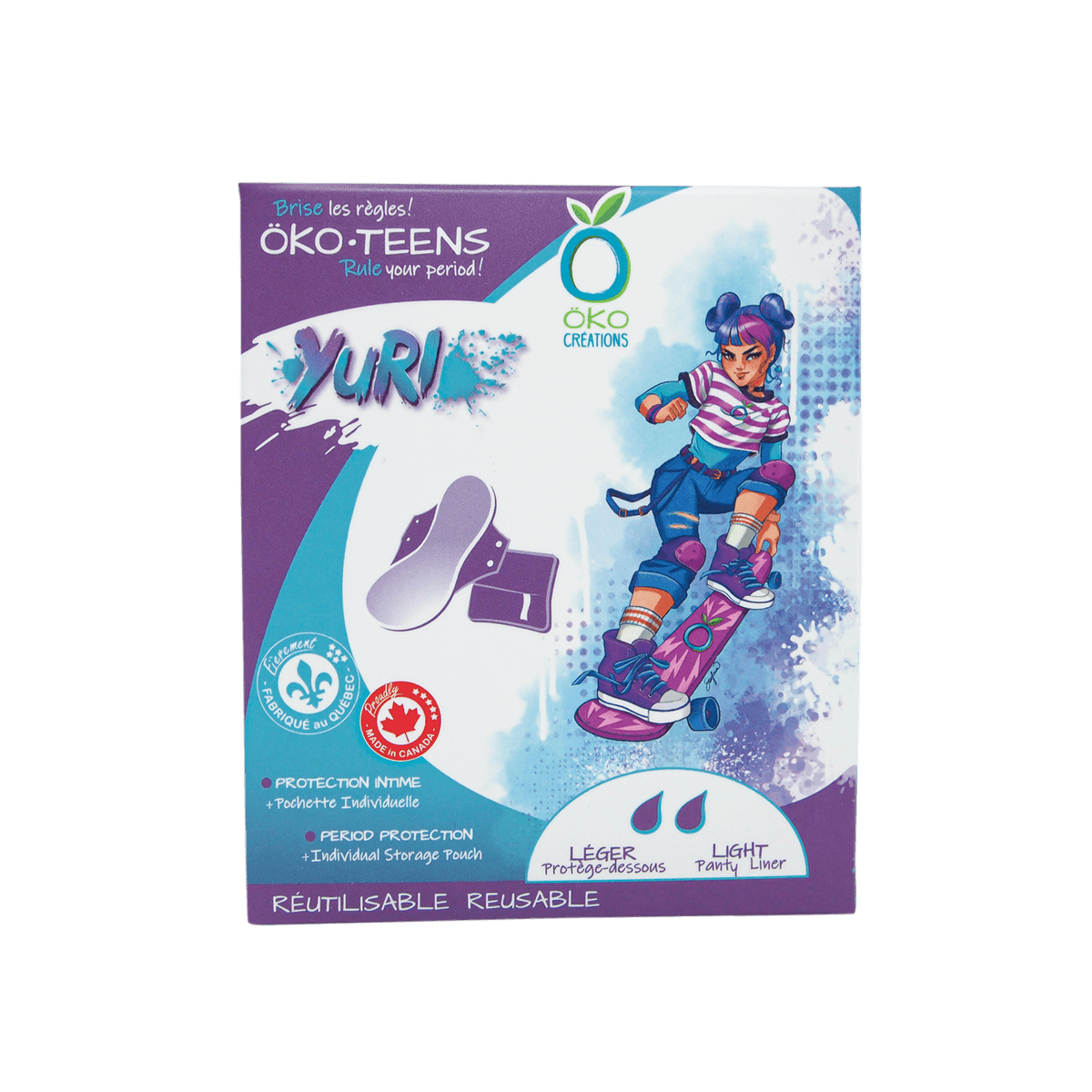 Öko Créations Öko｜Teens | 可洗護墊 Lavable + 收納袋｜日常生活及個人護理 | 海外代購-可重用個人及生活用品-FIT MART 香港智能健康及運動生活用品專門店：筋膜槍、瑜伽輔助工具、智能健身設備