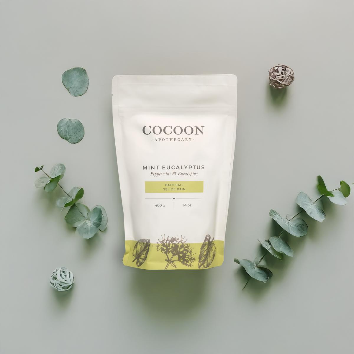 Cocoon Apothecary Mint Eucalyptus 浴鹽s｜日常生活及個人護理 | 海外代購-浴鹽-FIT MART 香港智能健康及運動生活用品專門店：筋膜槍、瑜伽輔助工具、智能健身設備