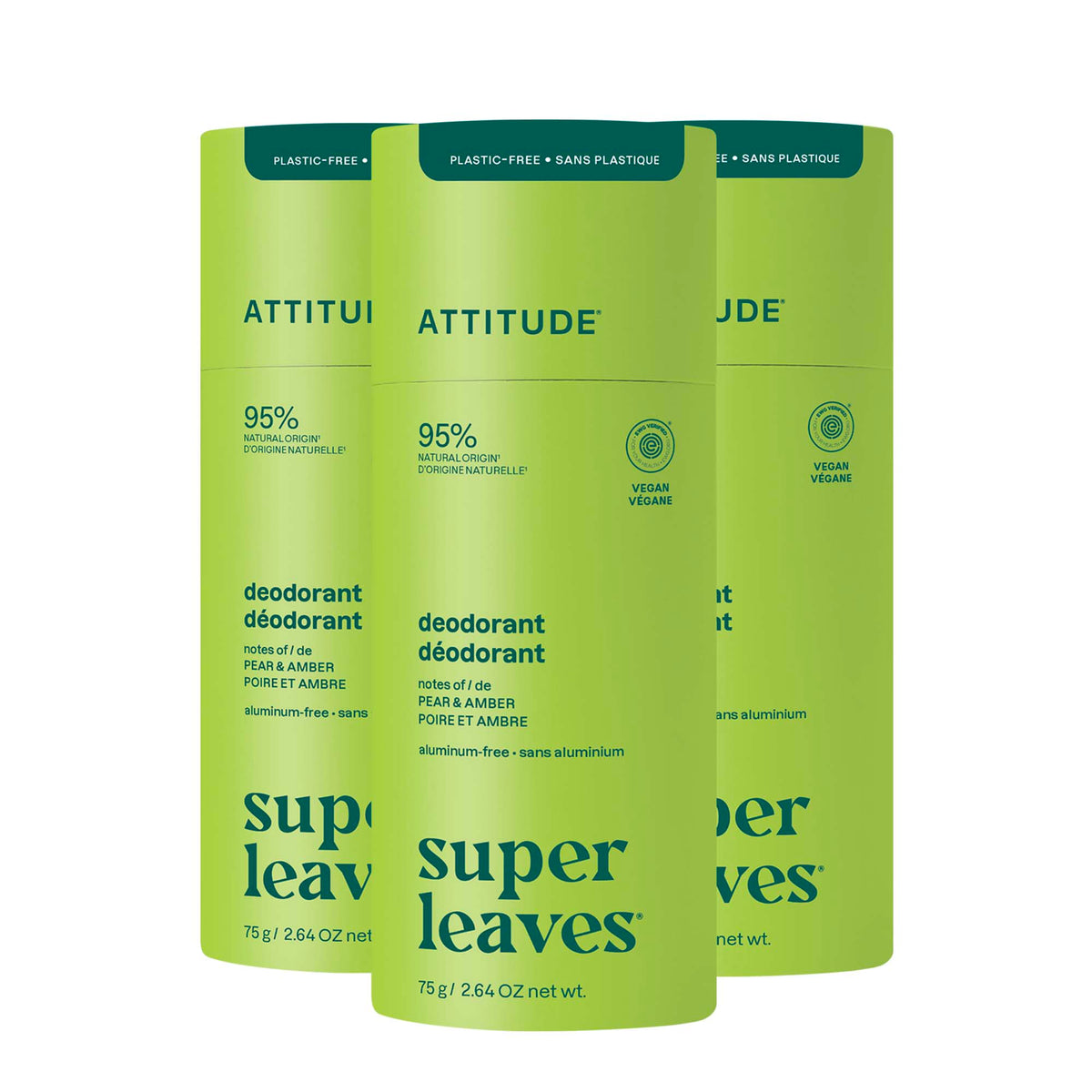 【健康生活精選】ATTITUDE 體香膏 3｜Pack | 海外代購-身體護理-FIT MART 香港智能健康及運動生活用品專門店：筋膜槍、瑜伽輔助工具、智能健身設備